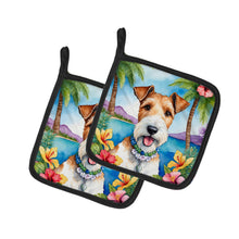 Load image into Gallery viewer, Fox Terrier Luau Pot Holders - Set of 2 Decorative Kitchen Helpers | Made in the USA