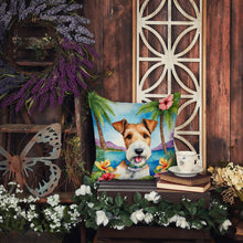 Load image into Gallery viewer, Fox Terrier Luau Throw Pillow - 14x14 Decorative Pillow – Art for Your Home &amp; Patio