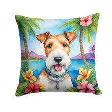 Load image into Gallery viewer, Fox Terrier Luau Throw Pillow - 14x14 Decorative Pillow – Art for Your Home &amp; Patio