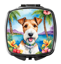 Load image into Gallery viewer, Fox Terrier Luau Compact Mirror – Stylish Purse Mirror with Artistic Covers