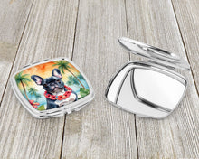 Load image into Gallery viewer, French Bulldog Luau Compact Mirror – Stylish Purse Mirror with Artistic Covers