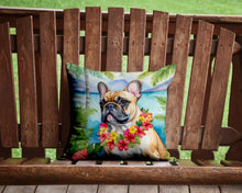 Load image into Gallery viewer, French Bulldog Luau Throw Pillow - 14x14 Decorative Pillow – Art for Your Home &amp; Patio