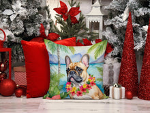 Load image into Gallery viewer, French Bulldog Luau Throw Pillow - 14x14 Decorative Pillow – Art for Your Home &amp; Patio