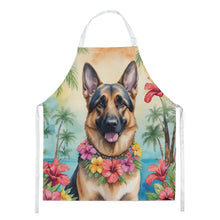 Load image into Gallery viewer, German Shepherd Luau Apron – Artist-Designed Kitchen, BBQ &amp; Craft Apron