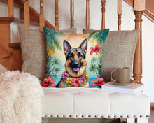 Load image into Gallery viewer, German Shepherd Luau Throw Pillow - 14x14 Decorative Pillow – Art for Your Home &amp; Patio