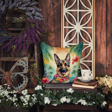 Load image into Gallery viewer, German Shepherd Luau Throw Pillow - 14x14 Decorative Pillow – Art for Your Home &amp; Patio