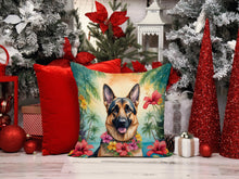 Load image into Gallery viewer, German Shepherd Luau Throw Pillow - 14x14 Decorative Pillow – Art for Your Home &amp; Patio
