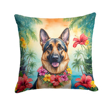 Load image into Gallery viewer, German Shepherd Luau Throw Pillow - 14x14 Decorative Pillow – Art for Your Home &amp; Patio