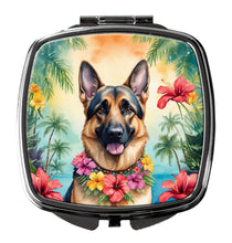 Load image into Gallery viewer, German Shepherd Luau Compact Mirror – Stylish Purse Mirror with Artistic Covers