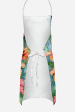 Load image into Gallery viewer, White German Shepherd Luau Apron – Artist-Designed Kitchen, BBQ &amp; Craft Apron