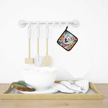 Load image into Gallery viewer, White German Shepherd Luau Pot Holders - Set of 2 Decorative Kitchen Helpers | Made in the USA