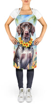 Load image into Gallery viewer, German Shorthaired Pointer Luau Apron – Artist-Designed Kitchen, BBQ &amp; Craft Apron