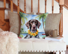 Load image into Gallery viewer, German Shorthaired Pointer Luau Throw Pillow - 14x14 Decorative Pillow – Art for Your Home &amp; Patio