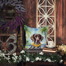 Load image into Gallery viewer, German Shorthaired Pointer Luau Throw Pillow - 14x14 Decorative Pillow – Art for Your Home &amp; Patio