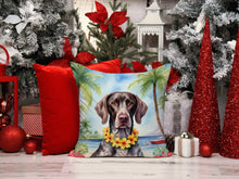 Load image into Gallery viewer, German Shorthaired Pointer Luau Throw Pillow - 14x14 Decorative Pillow – Art for Your Home &amp; Patio