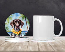 Load image into Gallery viewer, German Shorthaired Pointer Luau Large Sandstone Coasters Pack of 4