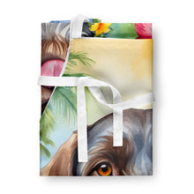Load image into Gallery viewer, German Wirehaired Pointer Luau Apron – Artist-Designed Kitchen, BBQ &amp; Craft Apron