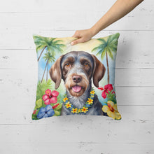 Load image into Gallery viewer, German Wirehaired Pointer Luau Throw Pillow