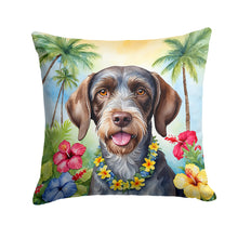 Load image into Gallery viewer, German Wirehaired Pointer Luau Throw Pillow