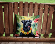Load image into Gallery viewer, Giant Schnauzer Luau Throw Pillow - 14x14 Decorative Pillow – Art for Your Home &amp; Patio
