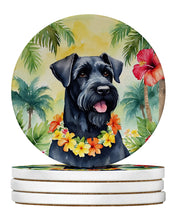 Load image into Gallery viewer, Giant Schnauzer Luau Large Sandstone Coasters Pack of 4