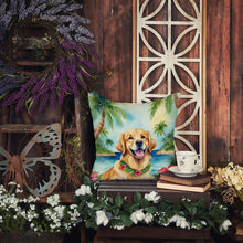 Load image into Gallery viewer, Golden Retriever Luau Throw Pillow - 14x14 Decorative Pillow – Art for Your Home &amp; Patio