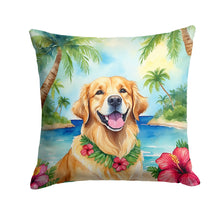 Load image into Gallery viewer, Golden Retriever Luau Throw Pillow - 14x14 Decorative Pillow – Art for Your Home &amp; Patio