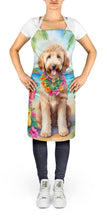 Load image into Gallery viewer, Goldendoodle Luau Apron – Artist-Designed Kitchen, BBQ &amp; Craft Apron
