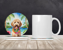 Load image into Gallery viewer, Goldendoodle Luau Large Sandstone Coasters Pack of 4