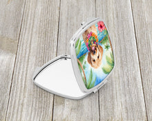 Load image into Gallery viewer, Goldendoodle Luau Compact Mirror – Stylish Purse Mirror with Artistic Covers