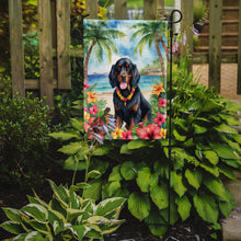 Load image into Gallery viewer, Gordon Setter Luau Garden Flag – Tropical Dog Decor with Hibiscus &amp; Palm Leaves