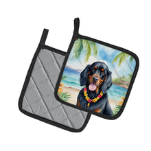 Load image into Gallery viewer, Gordon Setter Luau Pot Holders - Set of 2 Decorative Kitchen Helpers | Made in the USA