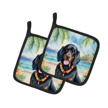 Load image into Gallery viewer, Gordon Setter Luau Pot Holders - Set of 2 Decorative Kitchen Helpers | Made in the USA
