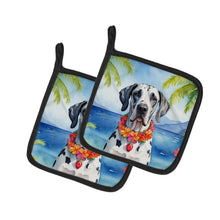 Load image into Gallery viewer, Great Dane Luau Pot Holders - Set of 2 Decorative Kitchen Helpers | Made in the USA