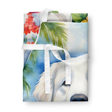 Load image into Gallery viewer, Great Pyrenees Luau Apron – Artist-Designed Kitchen, BBQ &amp; Craft Apron