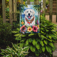 Load image into Gallery viewer, Great Pyrenees Luau Garden Flag – Tropical Dog Decor with Hibiscus &amp; Palm Leaves