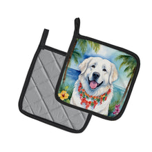 Load image into Gallery viewer, Great Pyrenees Luau Pot Holders - Set of 2 Decorative Kitchen Helpers | Made in the USA