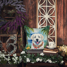 Load image into Gallery viewer, Great Pyrenees Luau Throw Pillow - 14x14 Decorative Pillow – Art for Your Home &amp; Patio