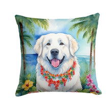 Load image into Gallery viewer, Great Pyrenees Luau Throw Pillow