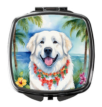 Load image into Gallery viewer, Great Pyrenees Luau Compact Mirror – Stylish Purse Mirror with Artistic Covers