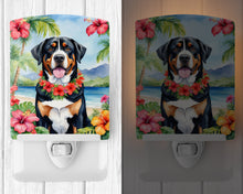 Load image into Gallery viewer, Greater Swiss Mountain Dog Luau Ceramic Night Light