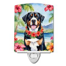 Load image into Gallery viewer, Greater Swiss Mountain Dog Luau Ceramic Night Light
