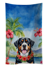 Load image into Gallery viewer, Greater Swiss Mountain Dog Luau Kitchen Towel