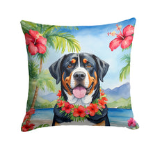 Load image into Gallery viewer, Greater Swiss Mountain Dog Luau Throw Pillow