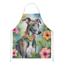 Load image into Gallery viewer, Greyhound Luau Apron – Artist-Designed Kitchen, BBQ &amp; Craft Apron