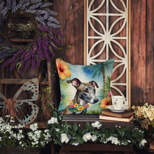 Load image into Gallery viewer, Greyhound Luau Throw Pillow - 14x14 Decorative Pillow – Art for Your Home &amp; Patio