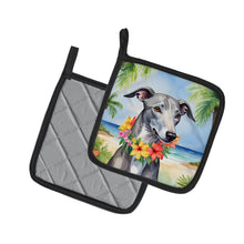Load image into Gallery viewer, Greyhound Luau Pot Holders - Set of 2 Decorative Kitchen Helpers | Made in the USA