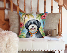 Load image into Gallery viewer, Havanese Luau Throw Pillow - 14x14 Decorative Pillow – Art for Your Home &amp; Patio