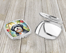 Load image into Gallery viewer, Havanese Luau Compact Mirror – Stylish Purse Mirror with Artistic Covers