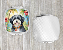 Load image into Gallery viewer, Havanese Luau Compact Mirror – Stylish Purse Mirror with Artistic Covers